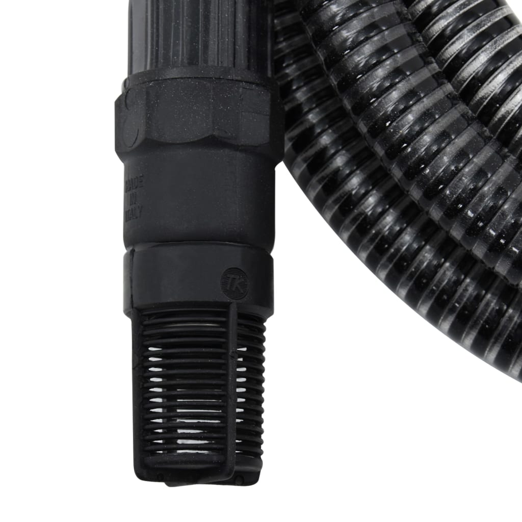 Смукателен маркуч с PVC конектори, 4 м, 22 мм, черен