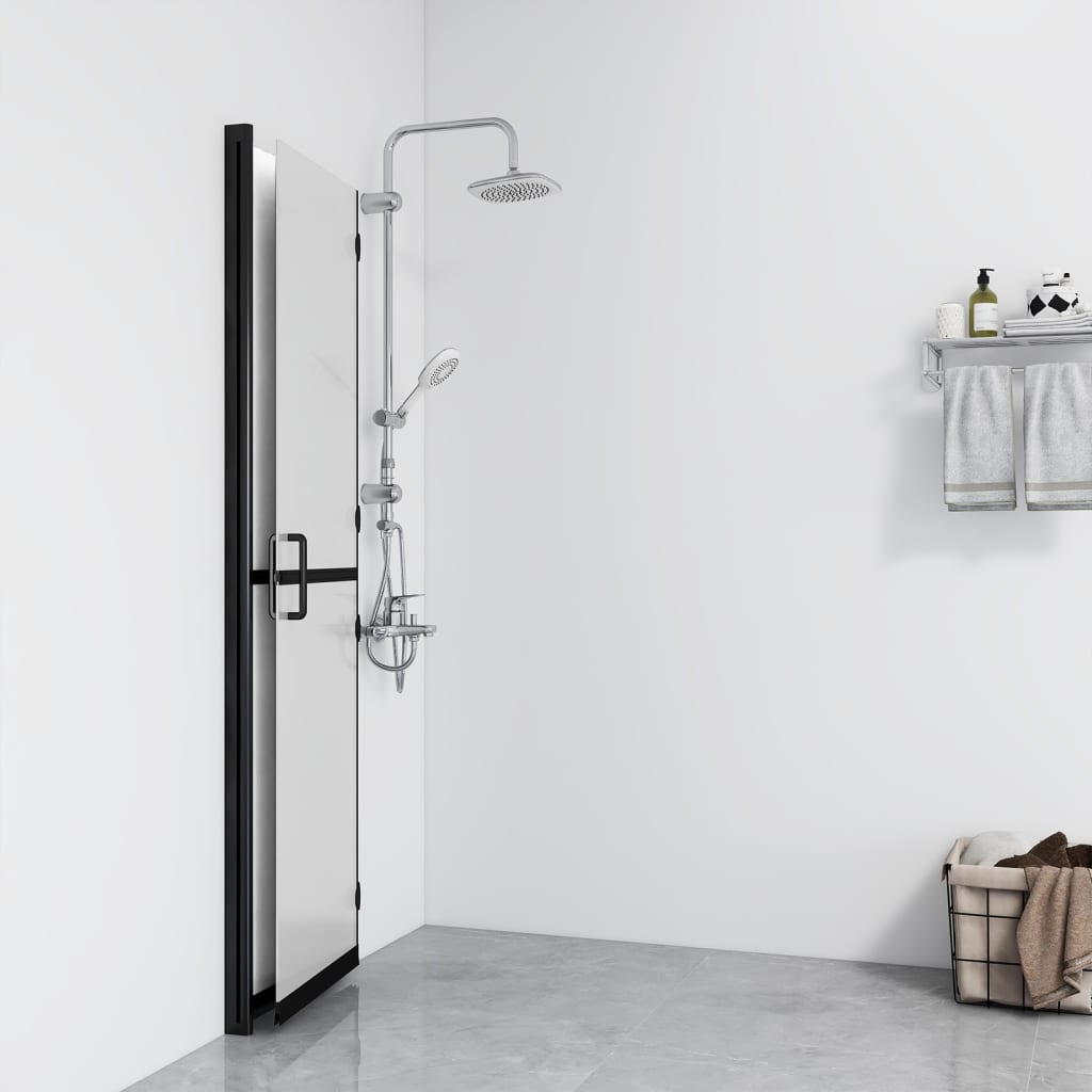 Сгъваема стена за душ с матирано ESG стъкло, 120x190 см