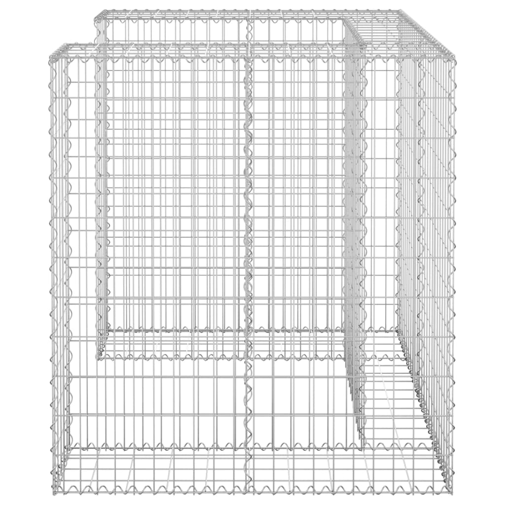 Габионна стена за контейнер поцинкована стомана 110x100x110 см