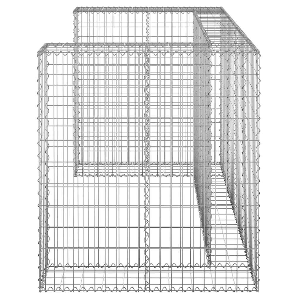 Габионна стена за контейнери поцинкована стомана 180x100x110 см