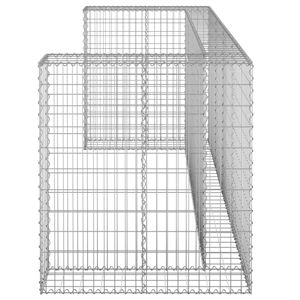 Габионна стена за контейнери поцинкована стомана 254x100x110 см