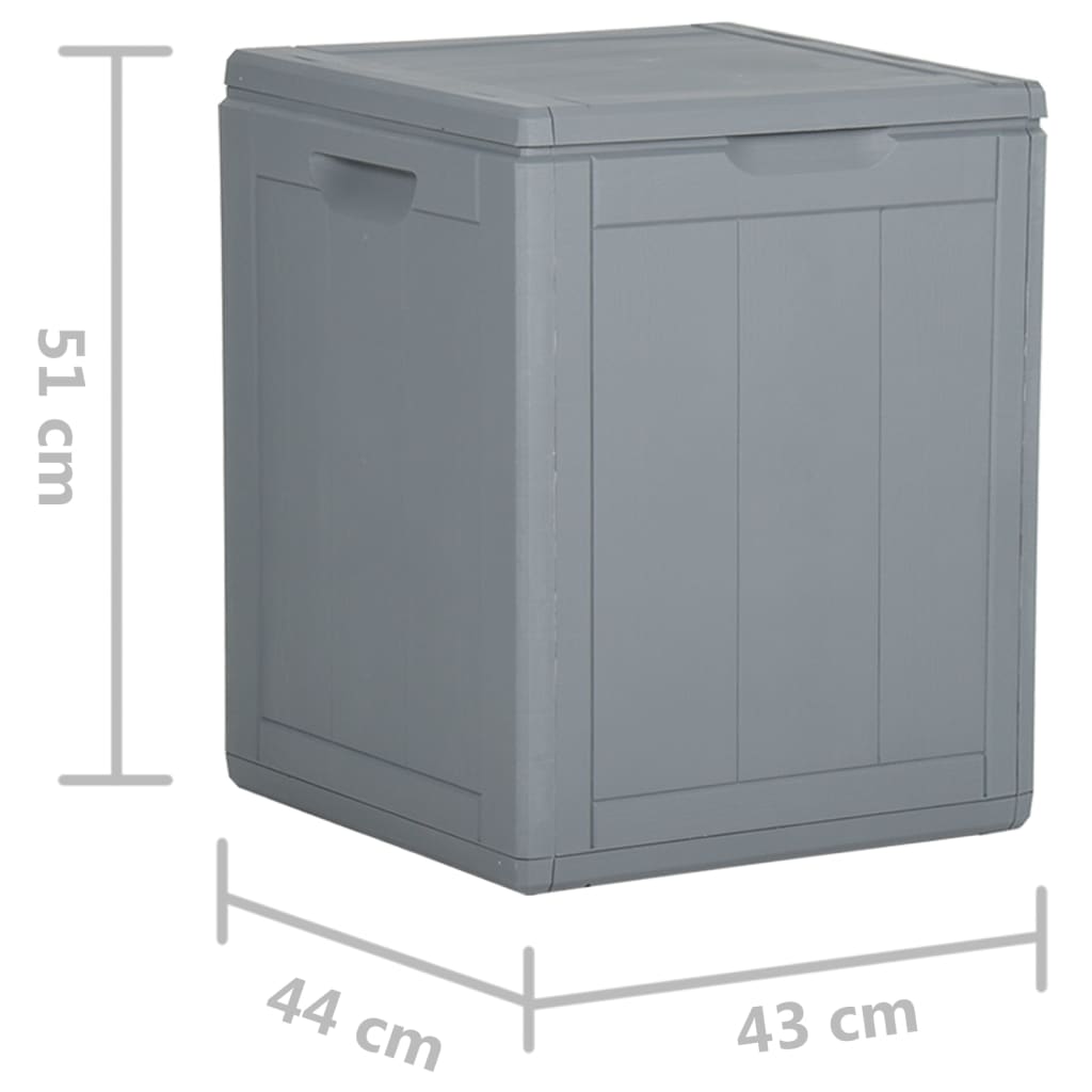 Градинска кутия за съхранение, 90 л, сива, PP ратан