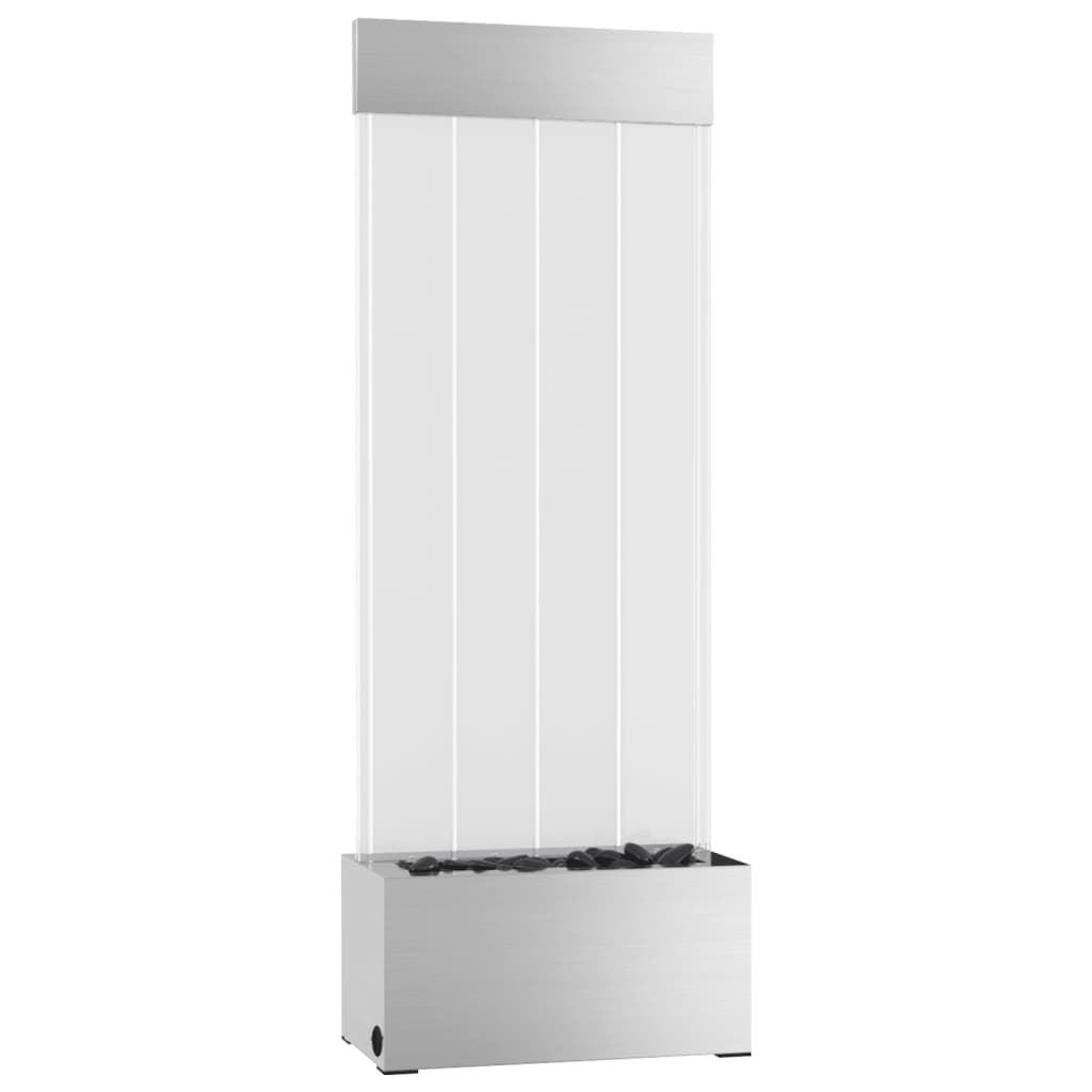 Водна колона с мехурчета с RGB LED, стомана и акрил, 110 см