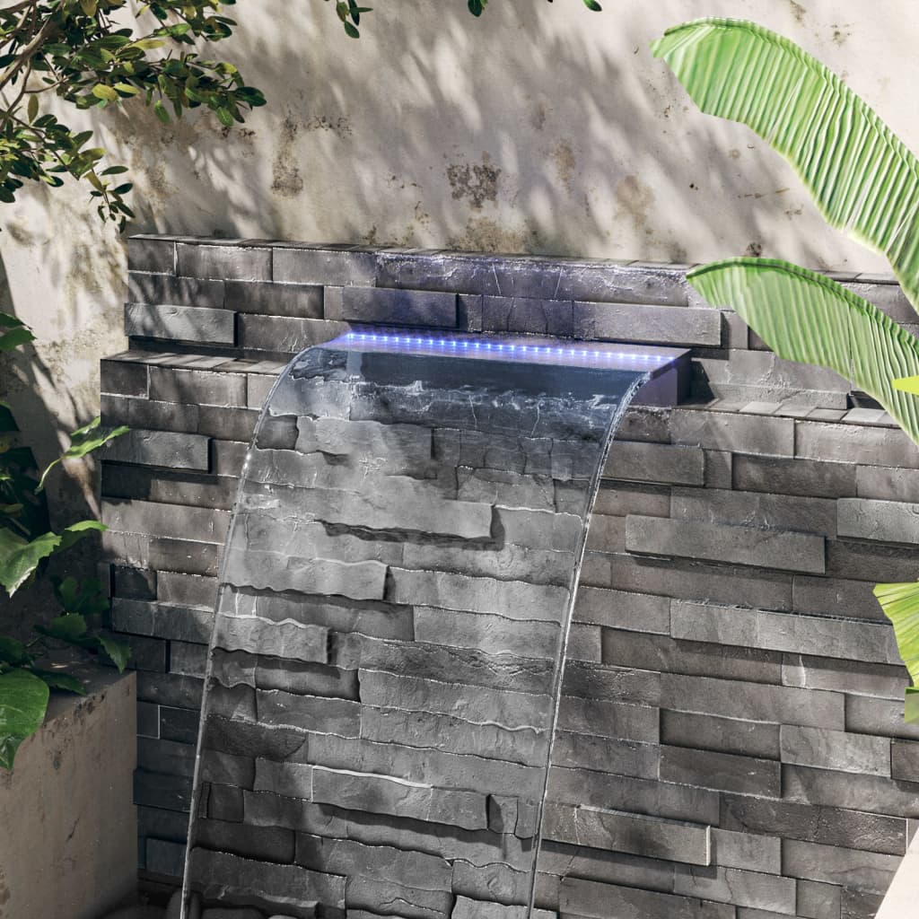 Преливник за водопад с RGB LED, акрил, 60 см