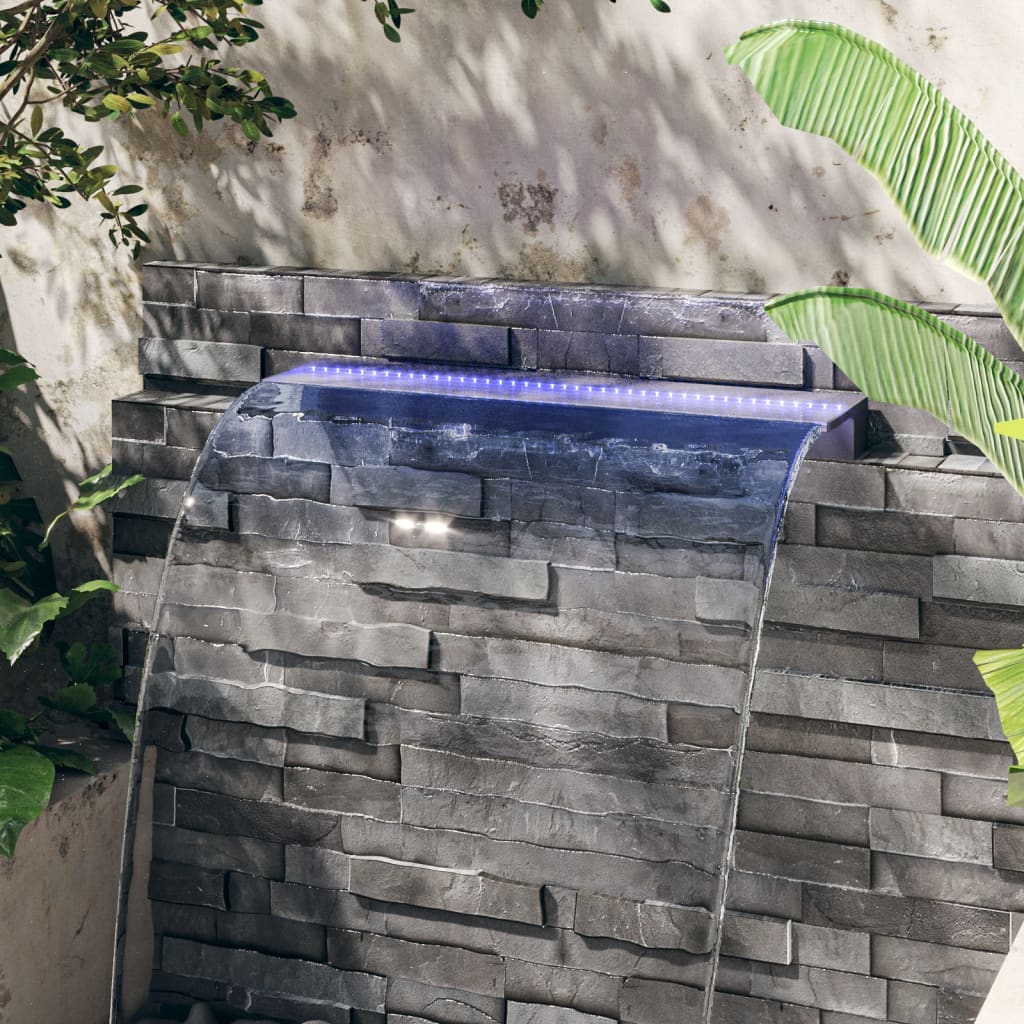 Преливник за водопад с RGB LED, акрил, 108 см
