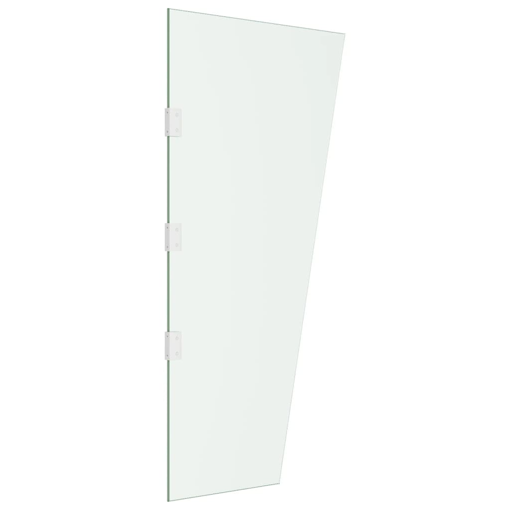 Страничен панел за навес за врата прозрачен 50x100 см стъкло