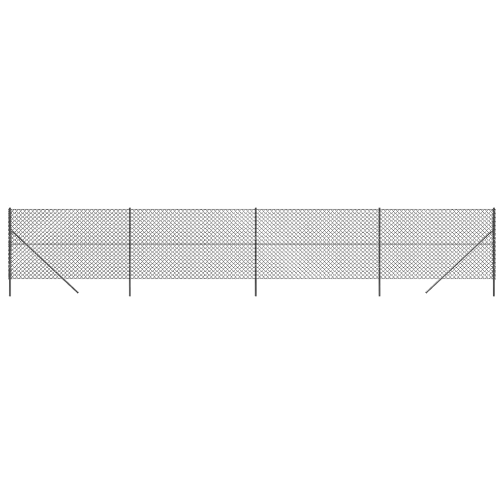 Плетена оградна мрежа, антрацит, 2x10 м