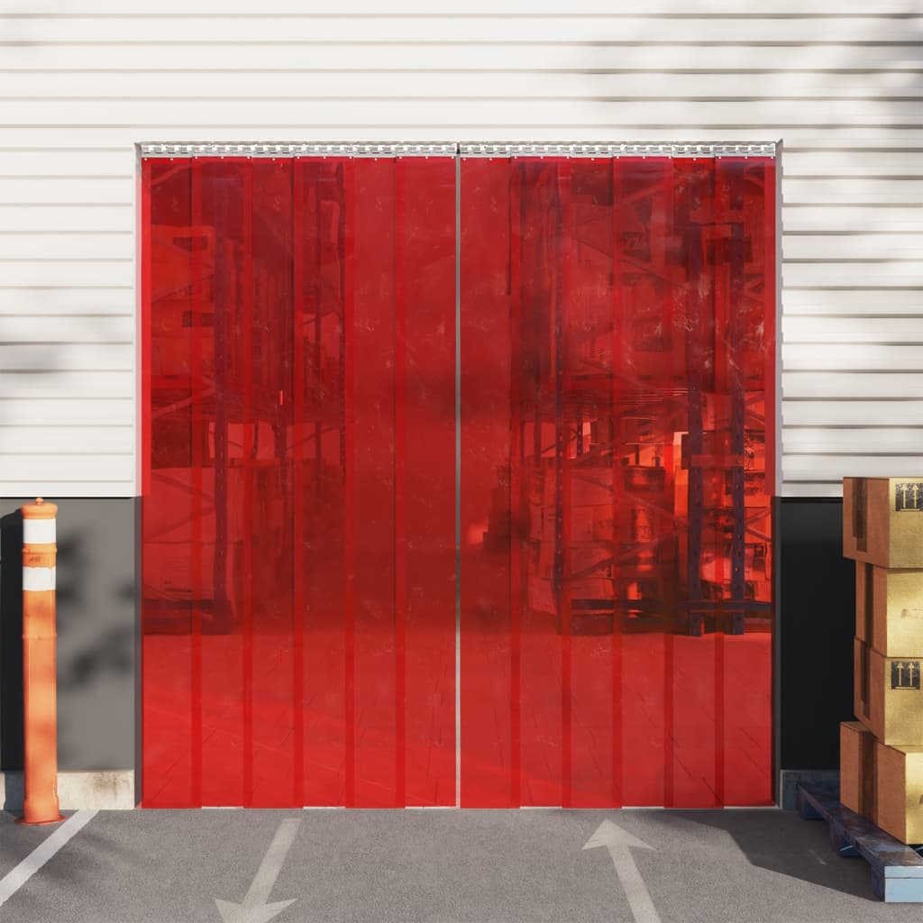 Завеса за врата червена 300x2,6 мм 10 м PVC
