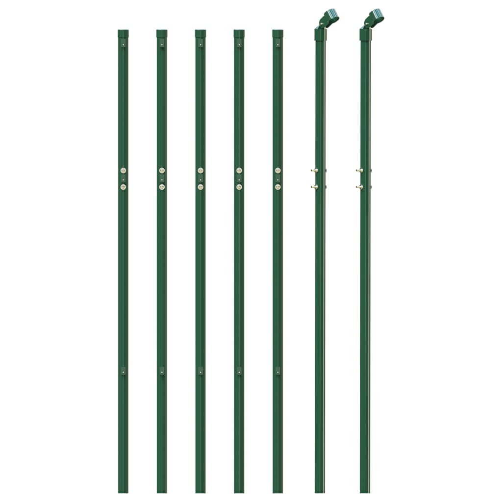 Ограда от телена мрежа зелена 1,1x10 м поцинкована стомана