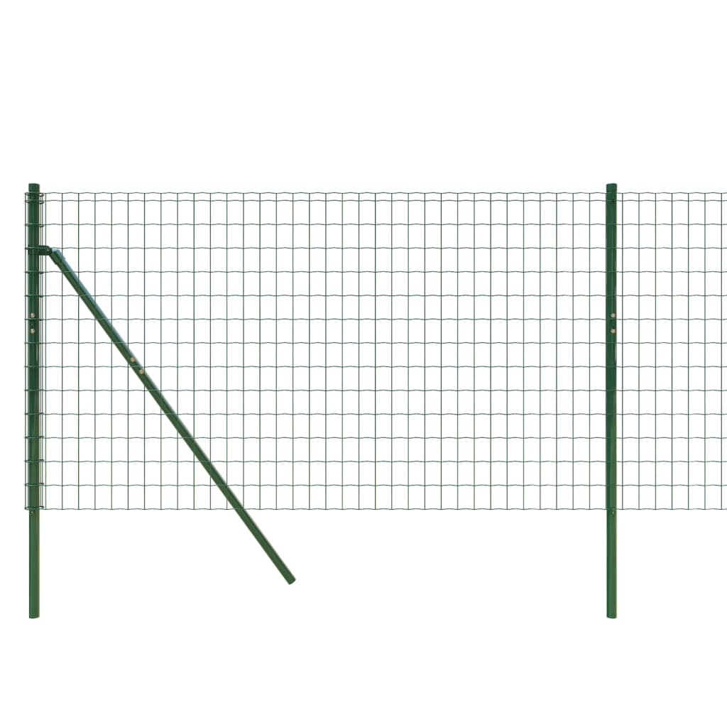 Ограда от телена мрежа зелена 1x25 м поцинкована стомана