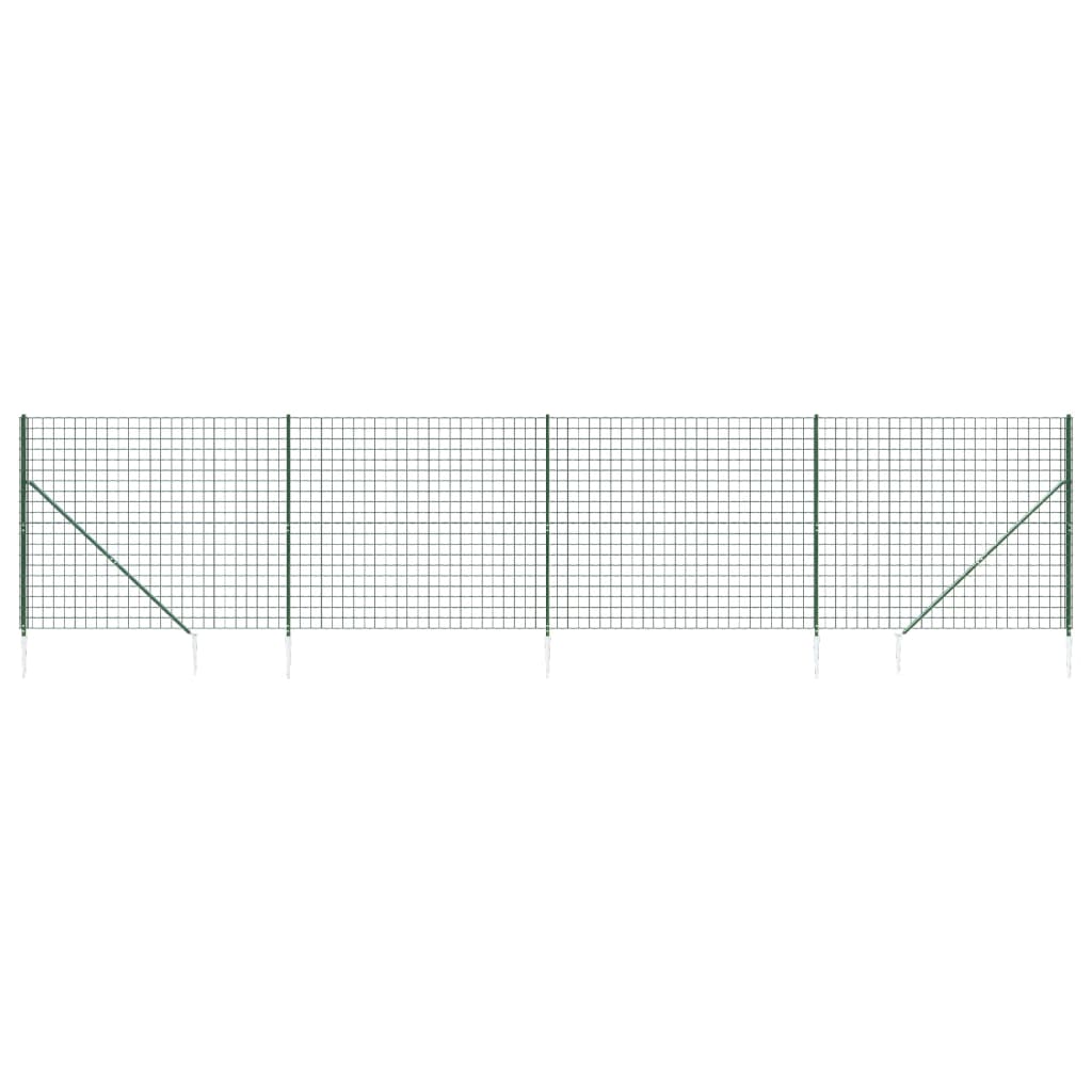 Ограда от телена мрежа с шипове зелена 1,6x10 м