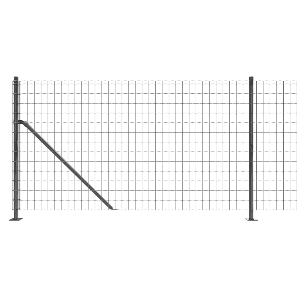 Плетена оградна мрежа с фланец, антрацит, 1x10 м