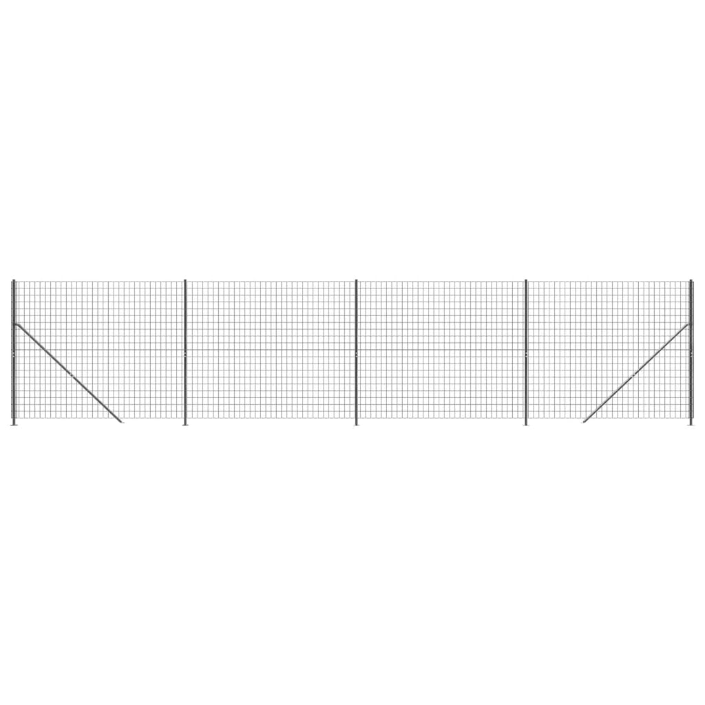 Плетена оградна мрежа с фланец, антрацит, 2,2x10 м
