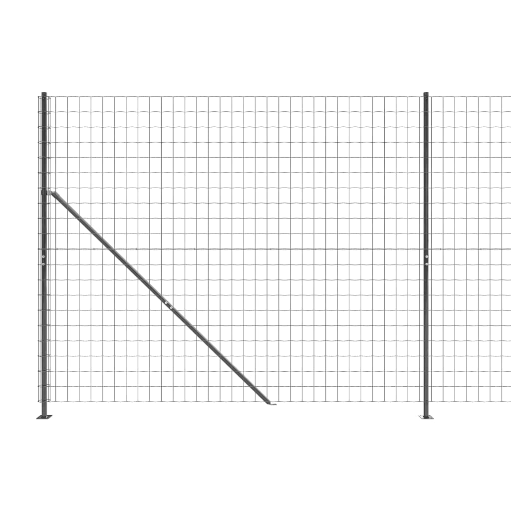 Ограда от телена мрежа с фланец, антрацит, 2,2x25 м