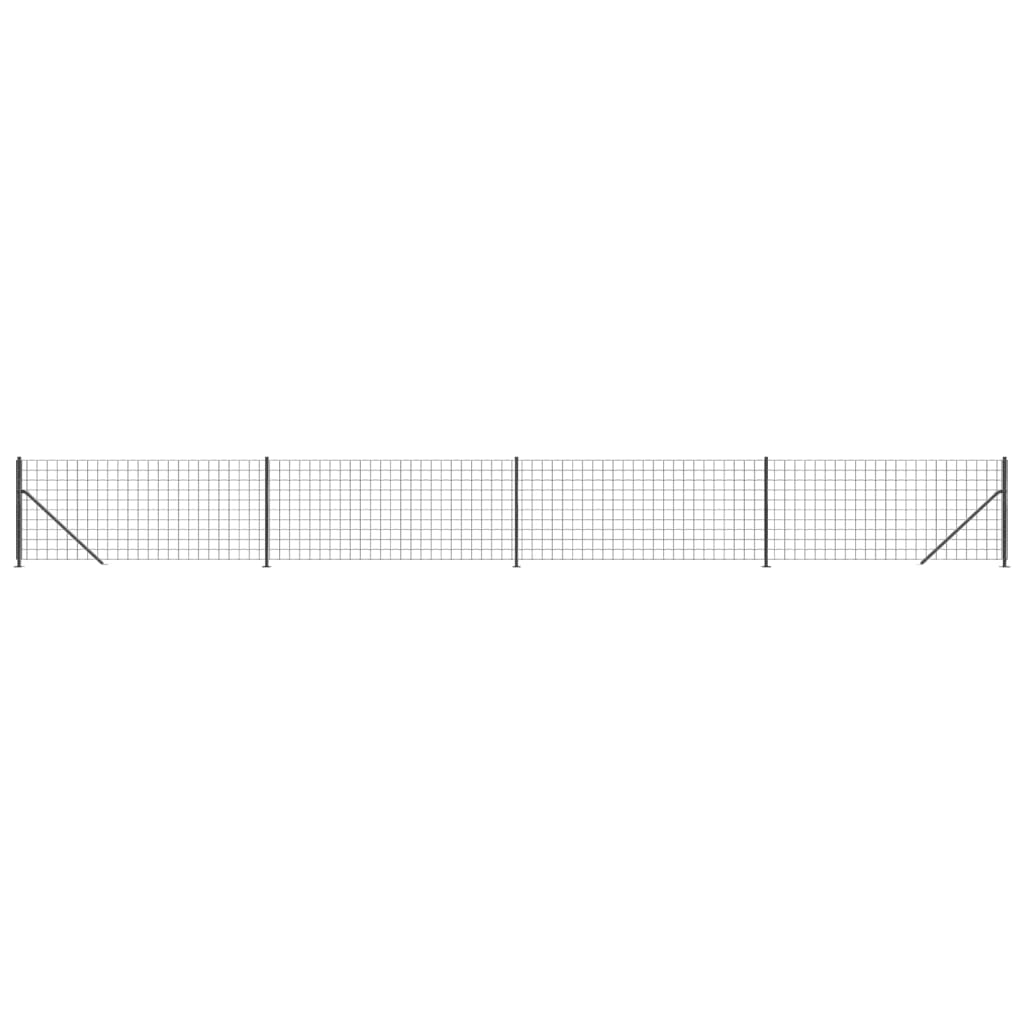 Плетена оградна мрежа с фланец, антрацит, 1,1x10 м