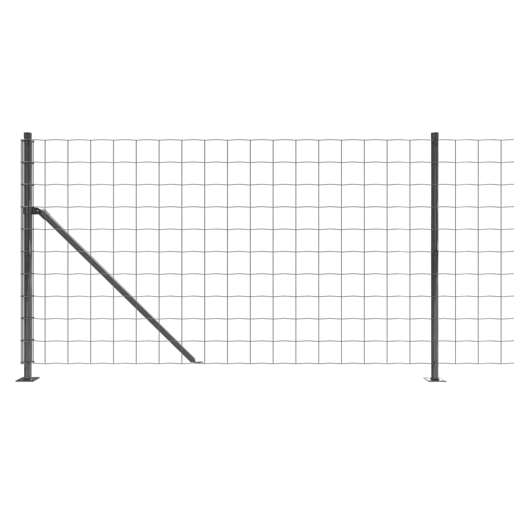 Плетена оградна мрежа с фланец, антрацит, 1,1x25 м