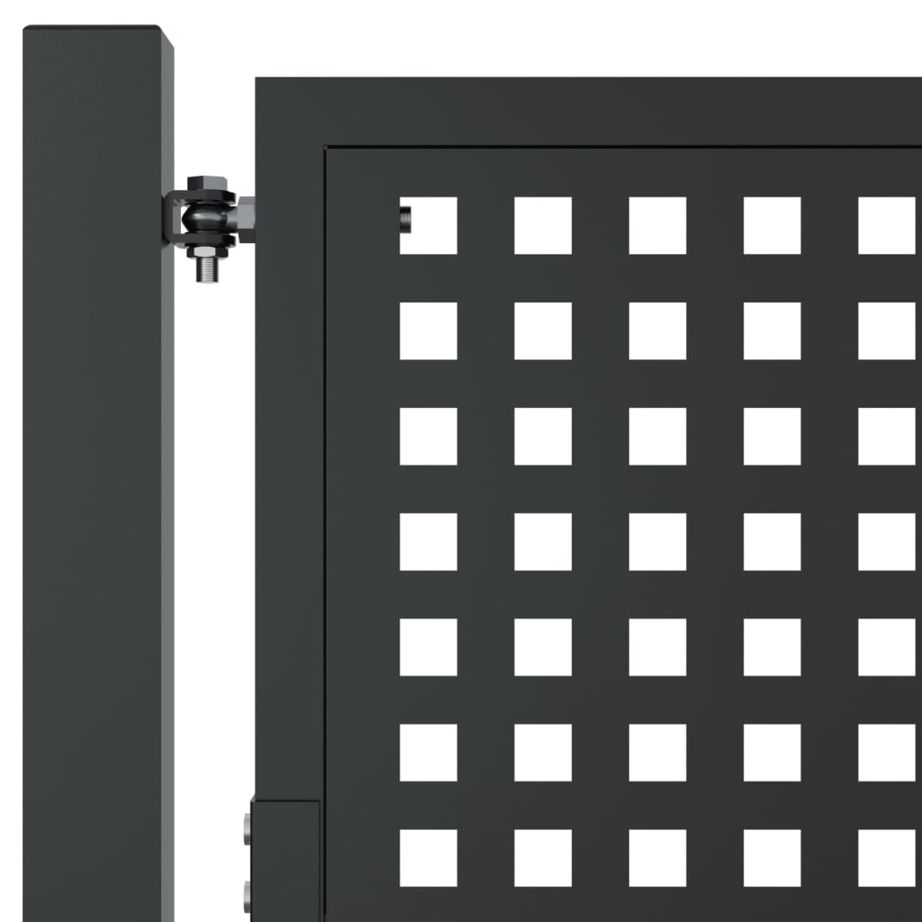 Градинска порта, антрацит, 105x200 см, стомана