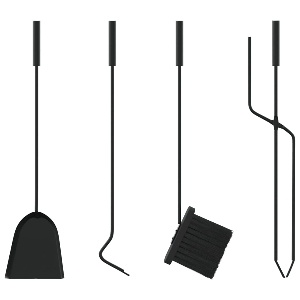 Комплект инструменти за камина от 5 части 23x15x66 см стомана