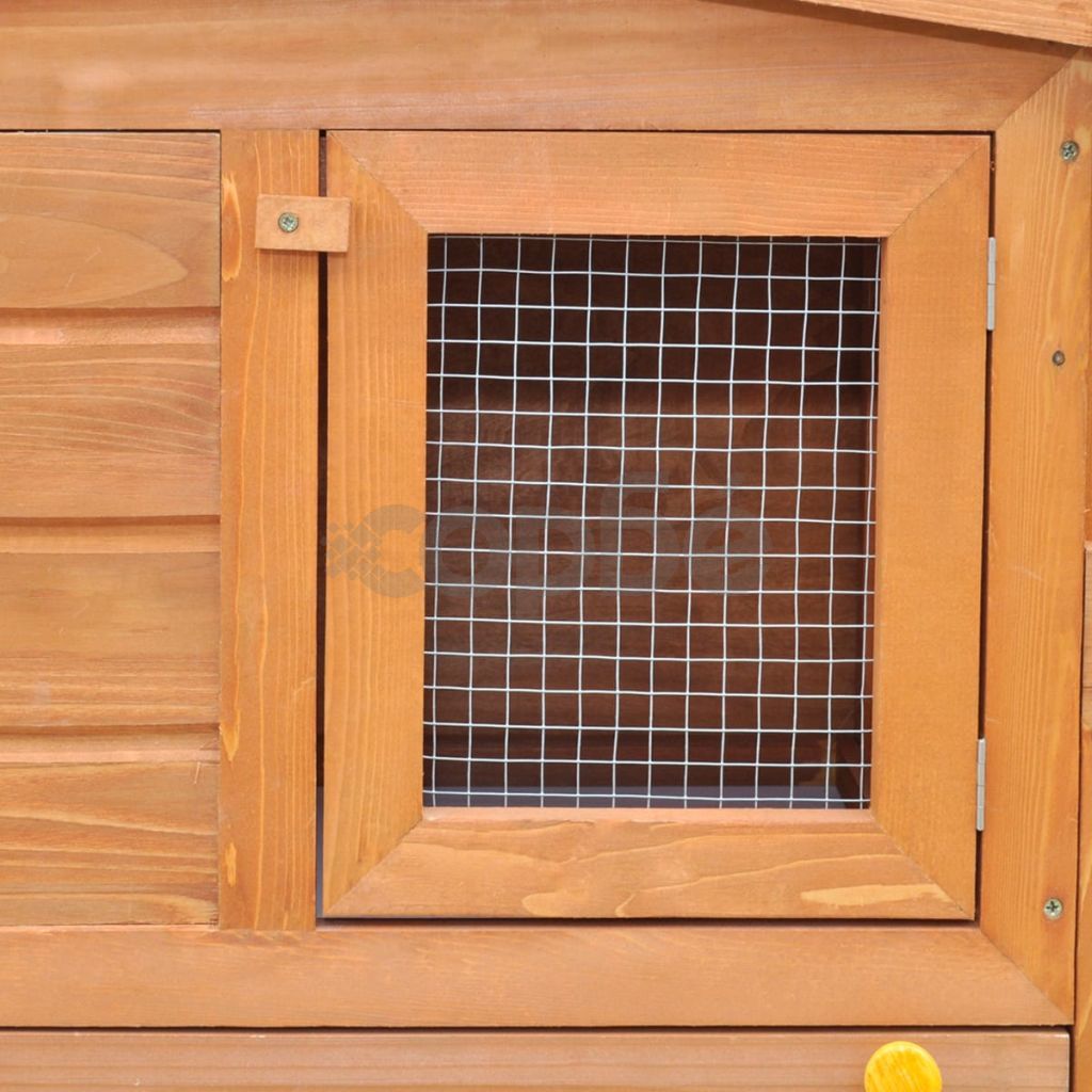 Външна голяма клетка за зайци/малки животни, с покриви, дървена  