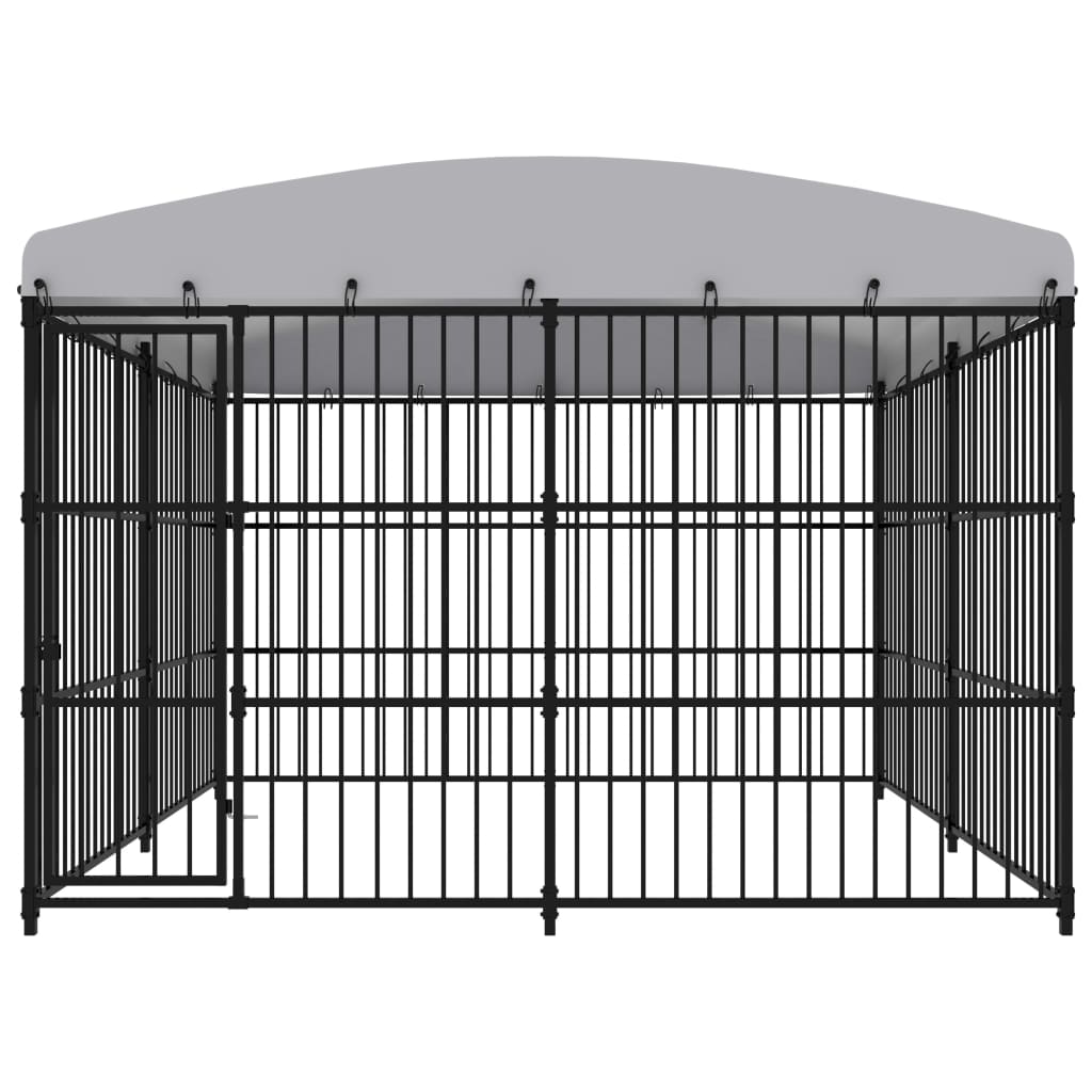 Дворна клетка за кучета с покрив, 300x300x210 см