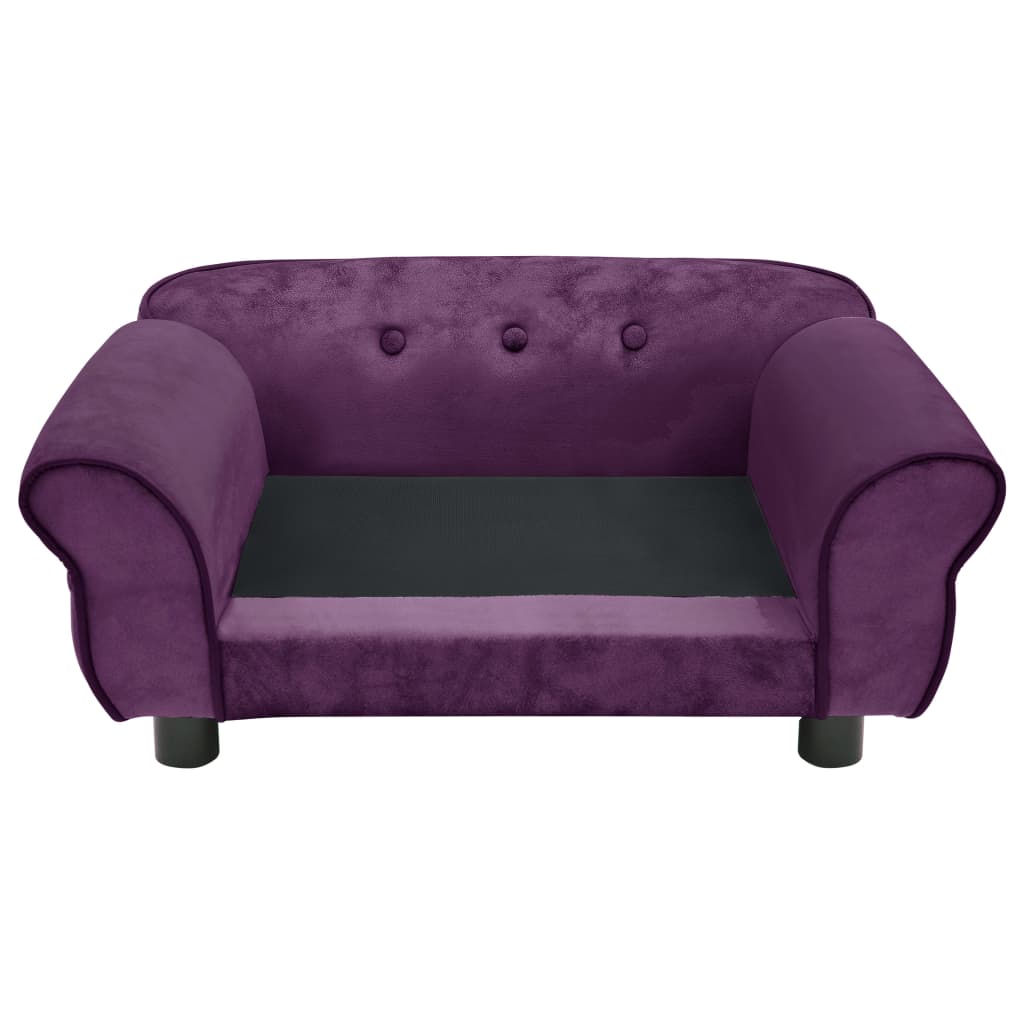 Кучешки диван, бордо, 72x45x30 см, плюш