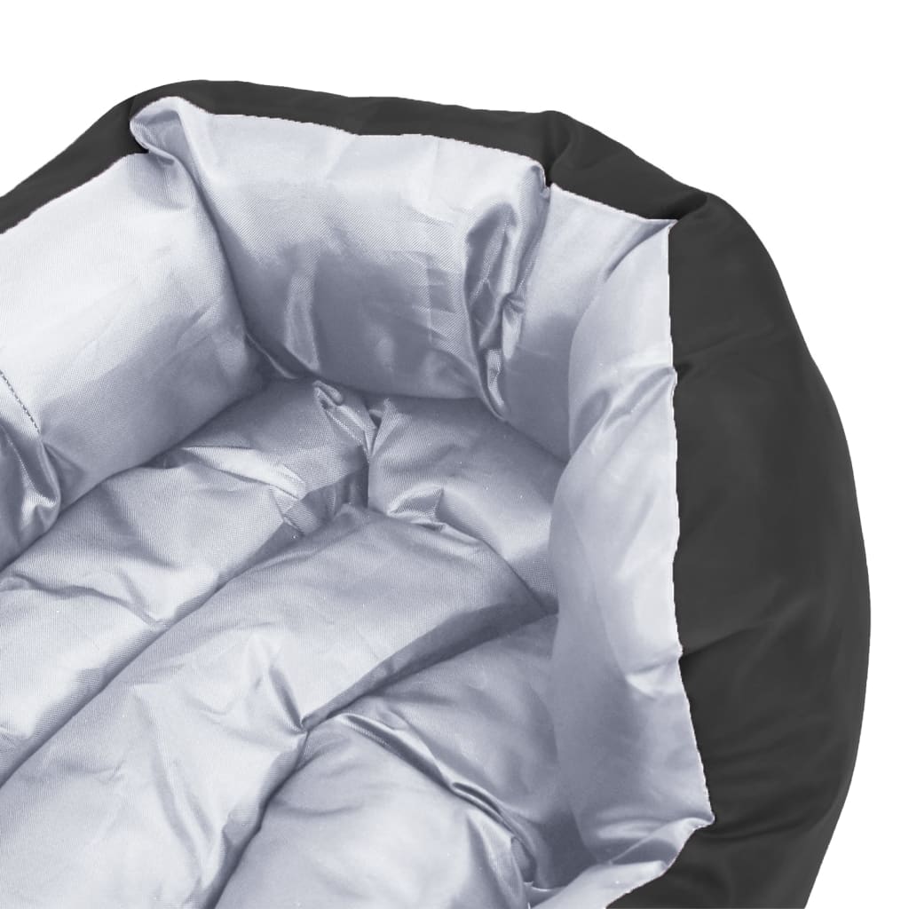 Двулицева перяща възглавница за куче сиво и черно 65x50x20 см