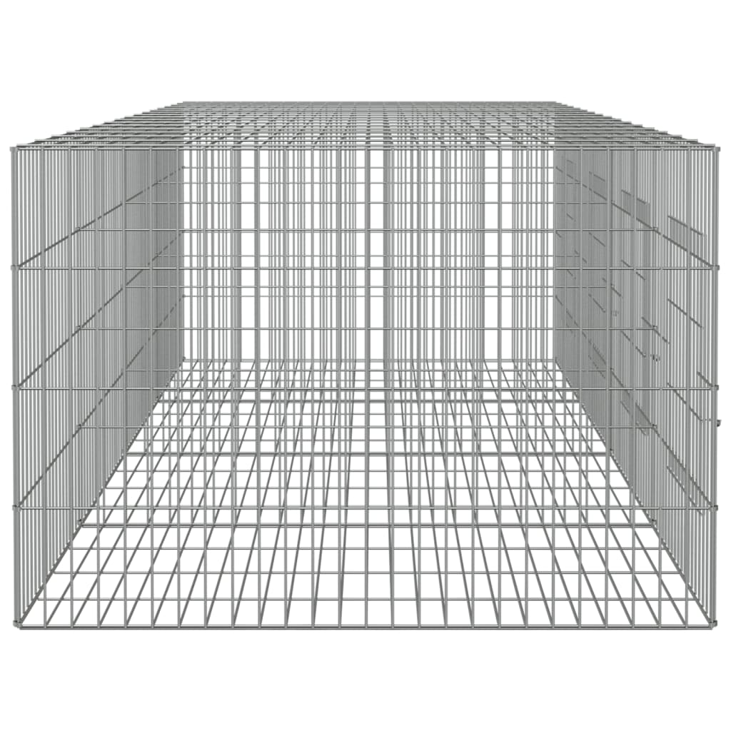Клетка за зайци, 4 панела, 217x79x54 см, поцинковано желязо
