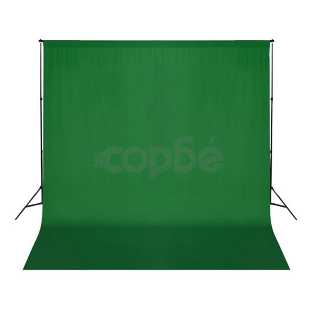 Фотографски фон, памук, зелен, 300х300 см, Chroma Key