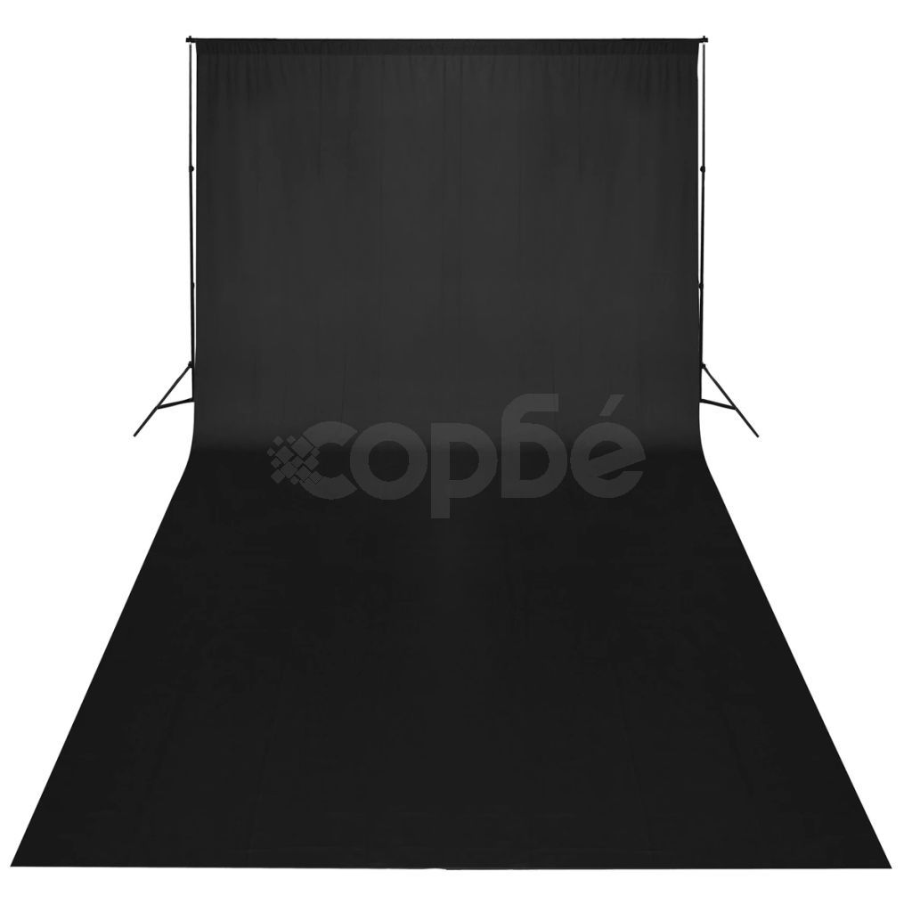 Фотографски фон, памук, черен, 300х300 см 