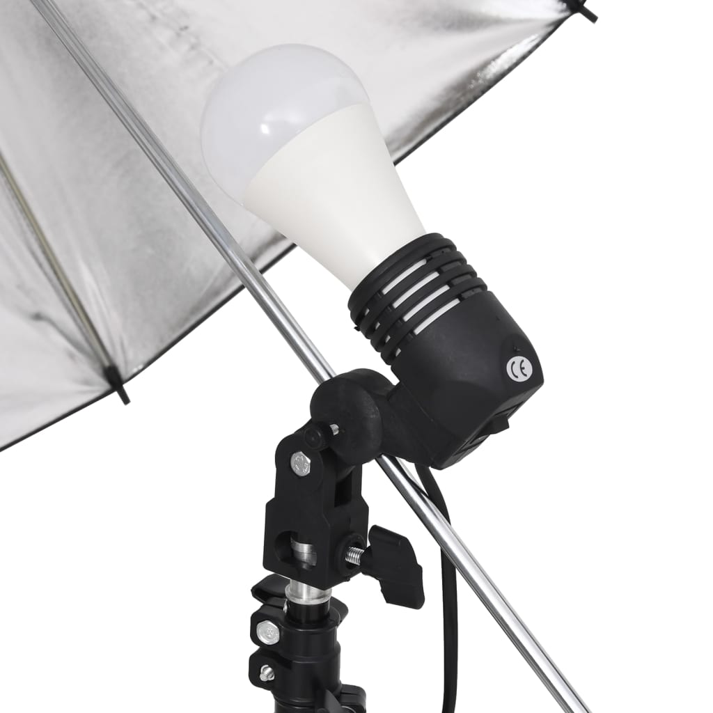 Комплект студийно осветление със стативи и чадъри 