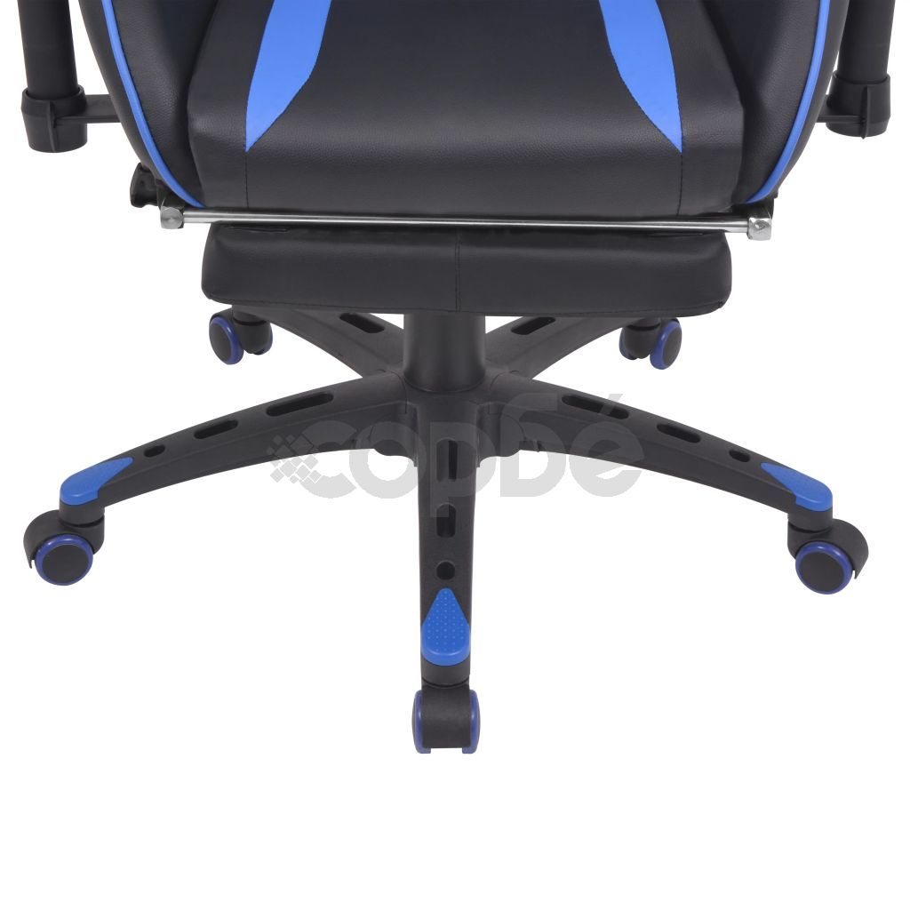 Наклоняем офис рейсинг стол с подложка за крака, синьо