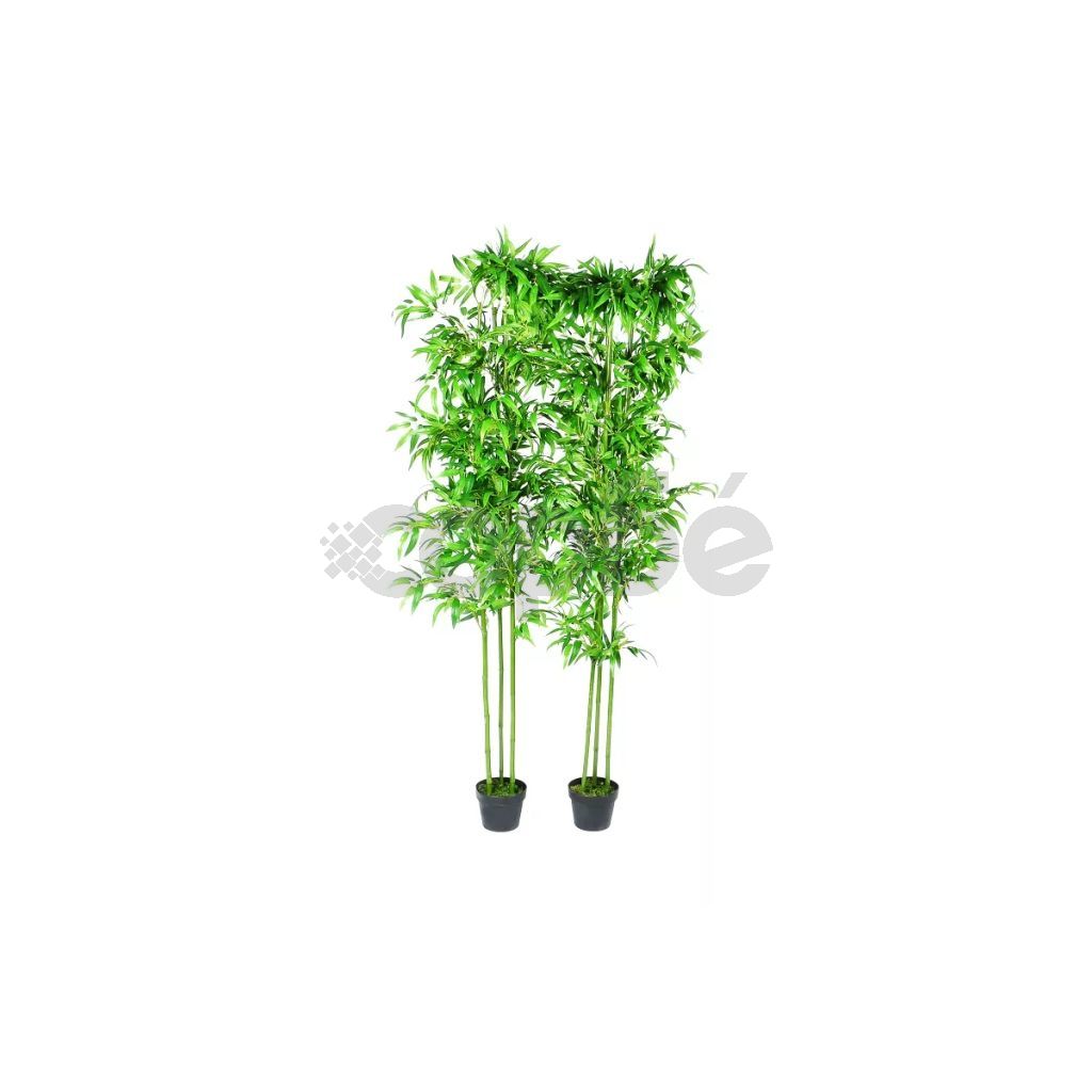 Бамбукови растения с изкуствени листа за декорация, 2 бр от 190 см