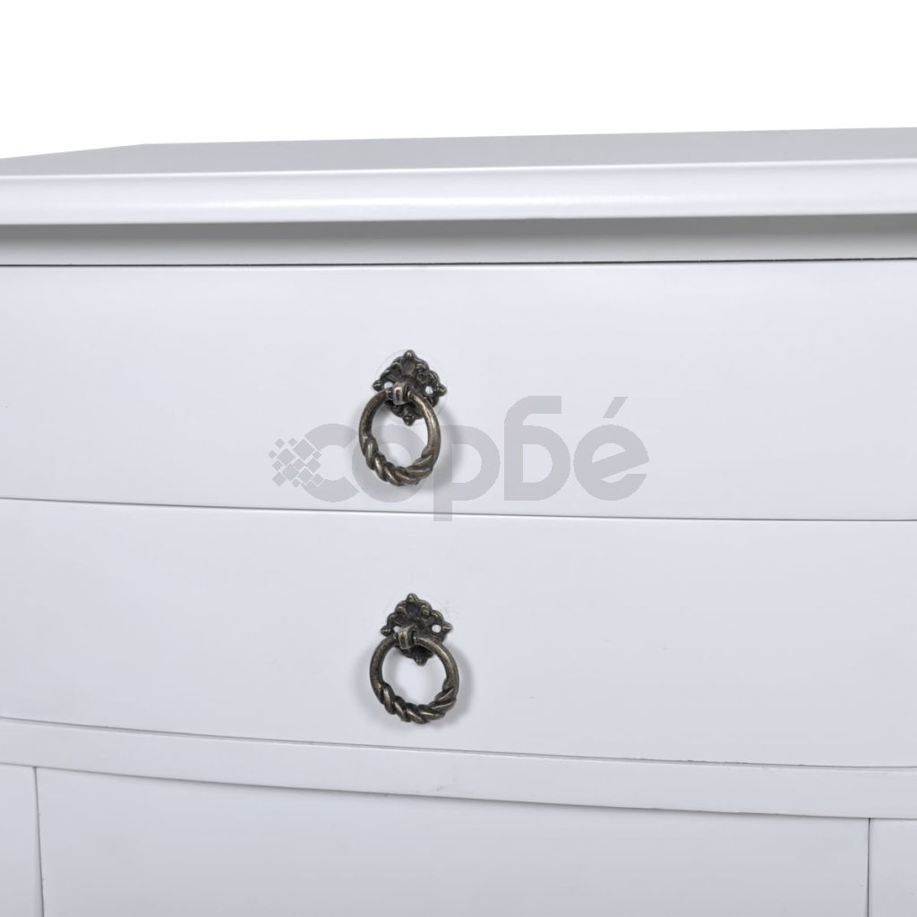 Нощно шкафче с 2 чекмеджета, бяло 