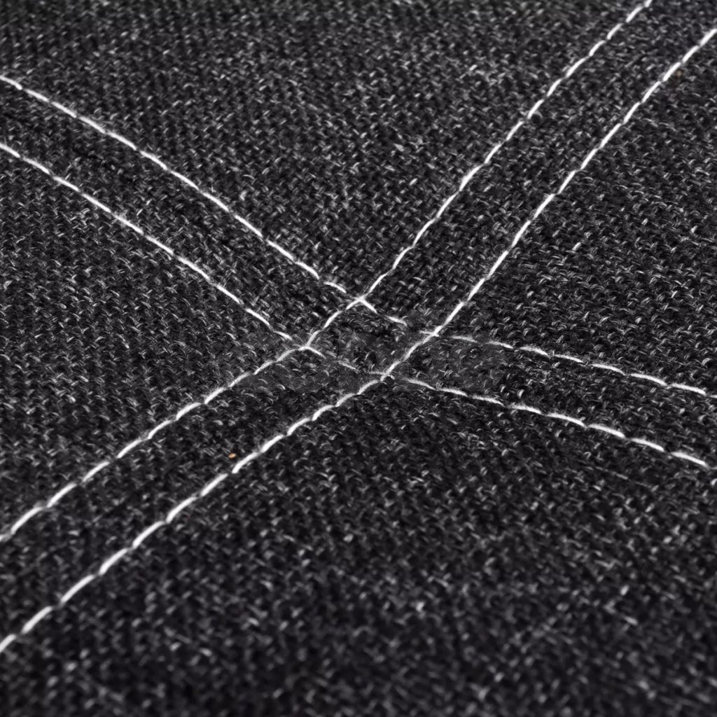 Разтегателен диван текстил регулируем черен 