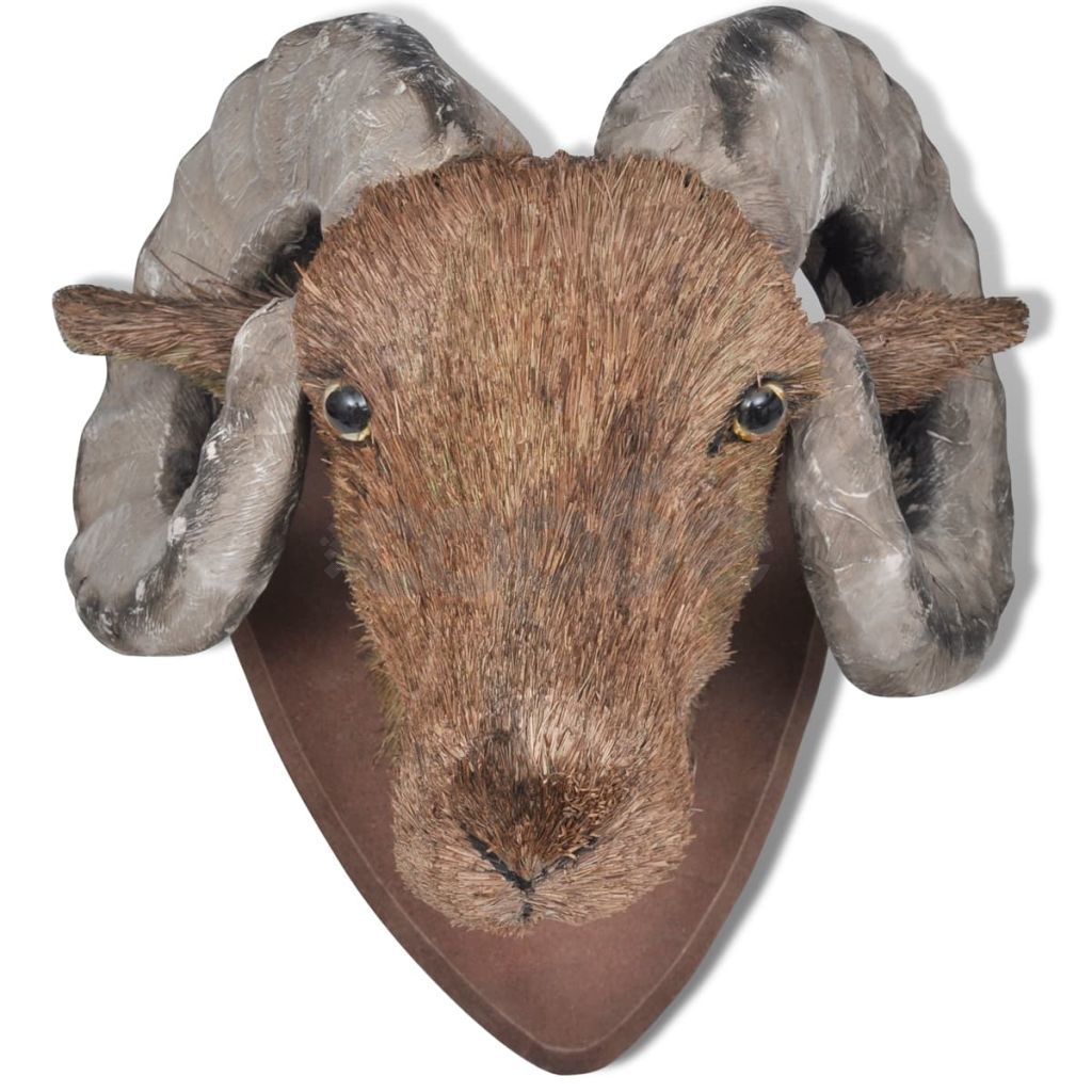 Декоративна глава на овен за стената, естествен вид