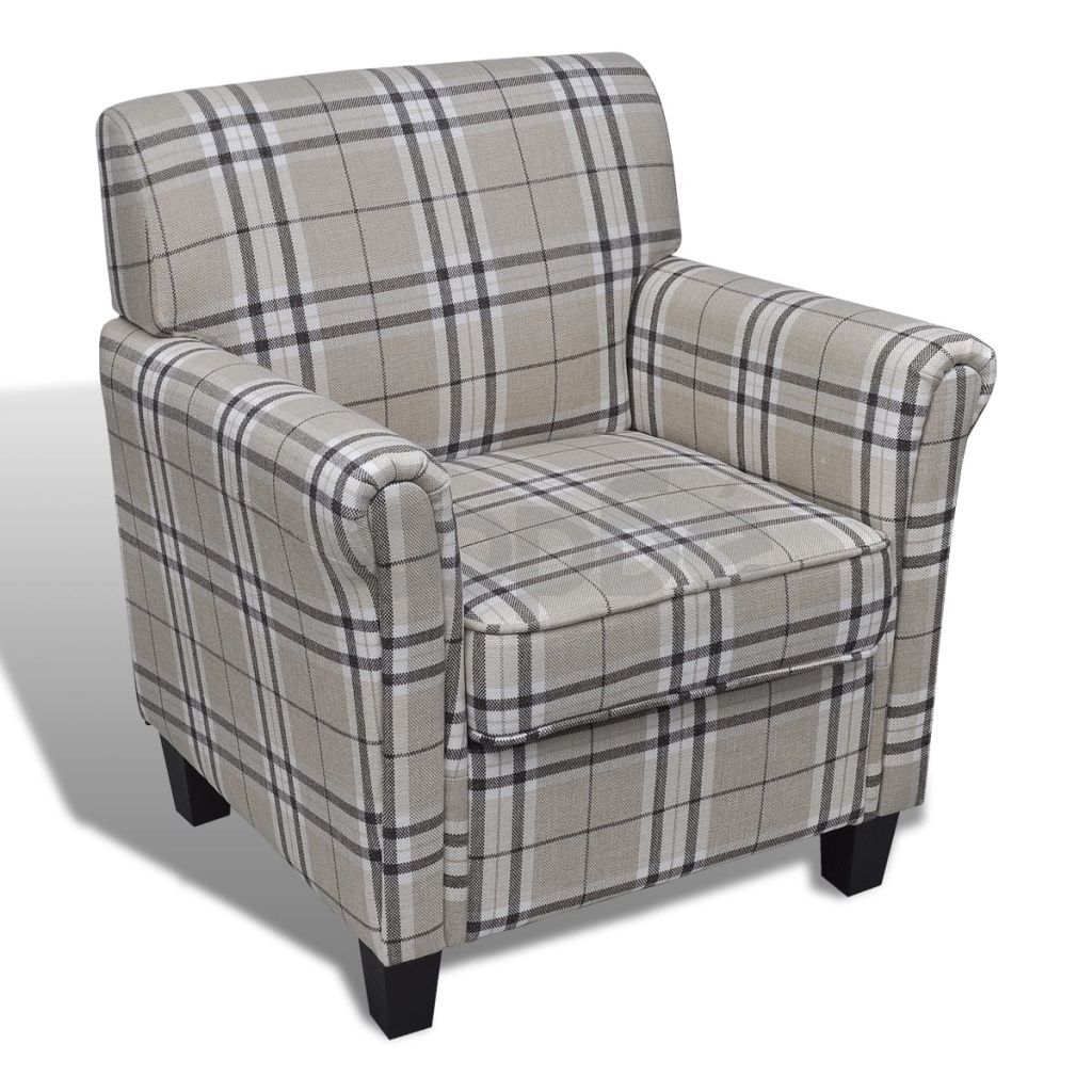Кресло с възглавница, кремаво, текстил