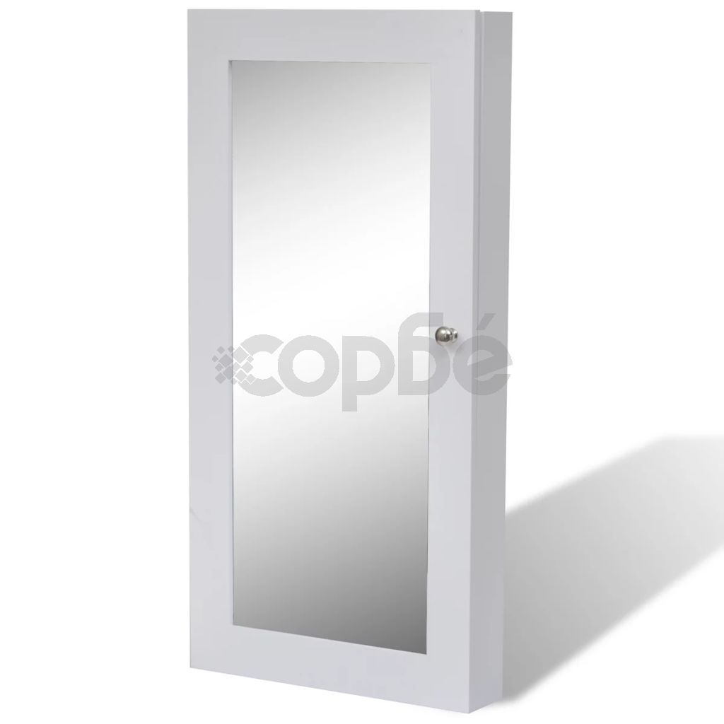 Стенен шкаф за бижута с огледало
