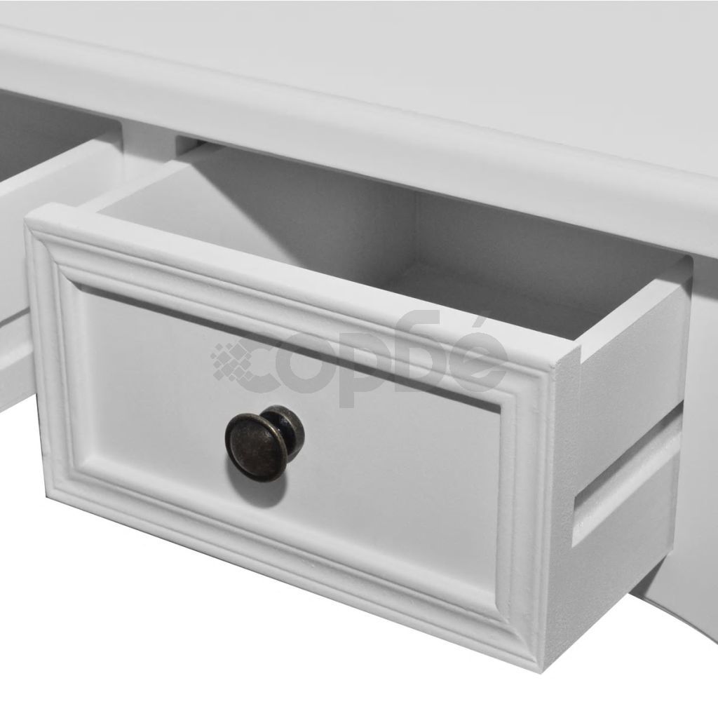 Конзолна маса с 3 чекмеджета, бяла