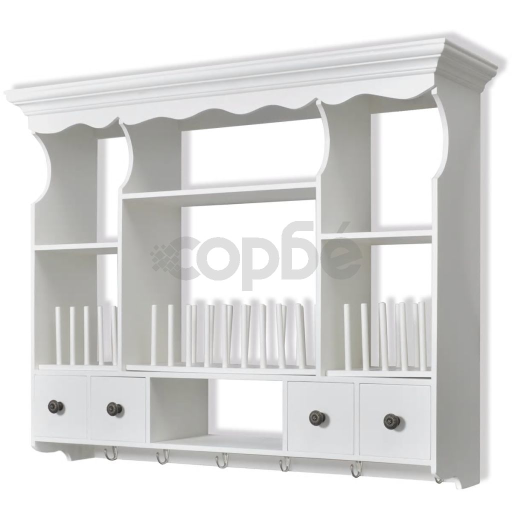 Стенен кухненски шкаф, бял 