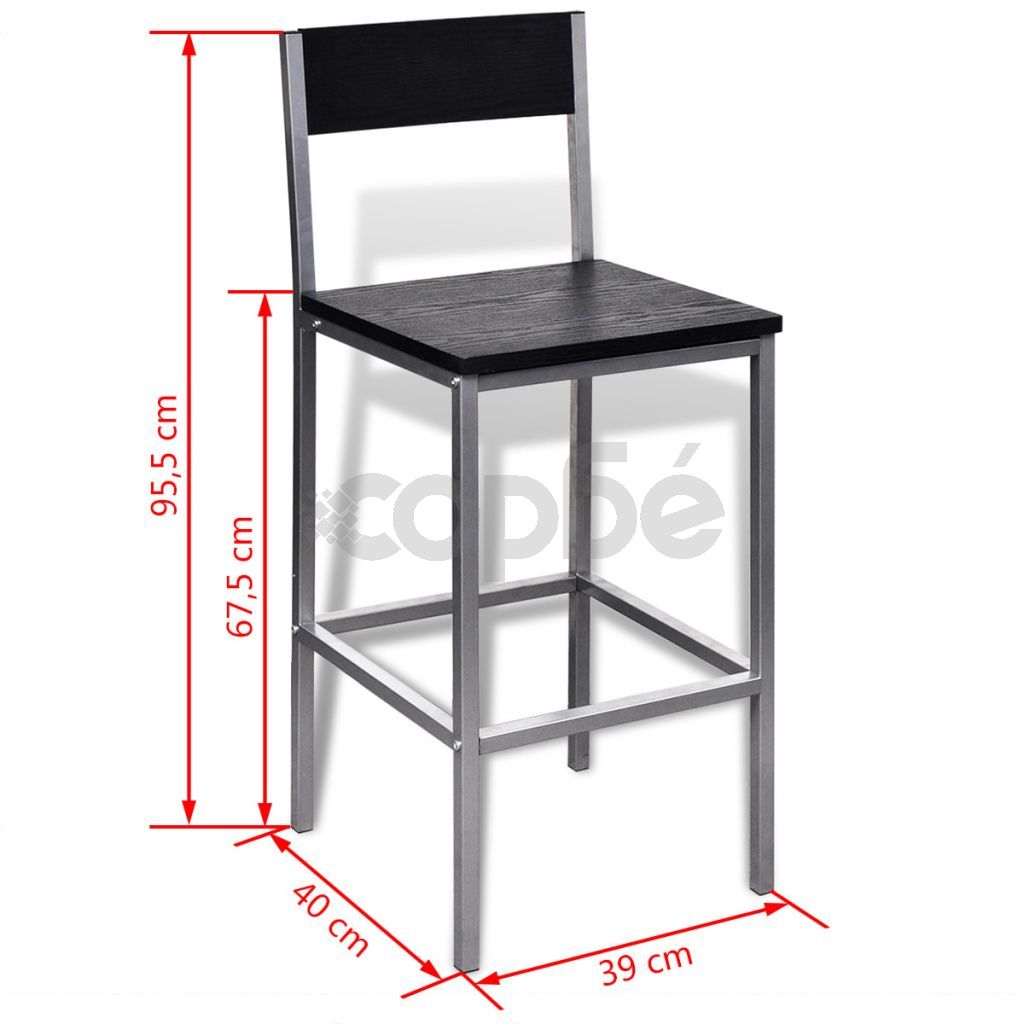 Комплект маса и два стола за кухни/барове/кафенета 