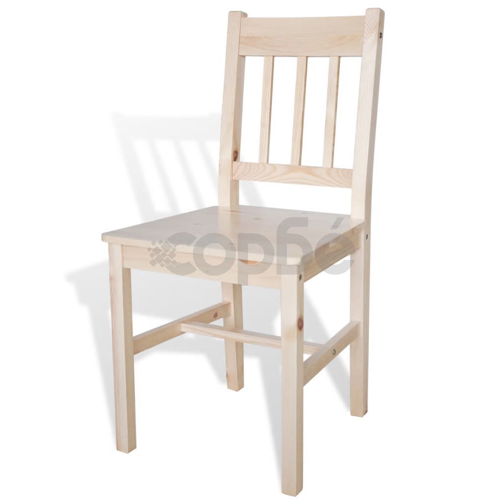 Трапезни столове, 4 бр, борова дървесина