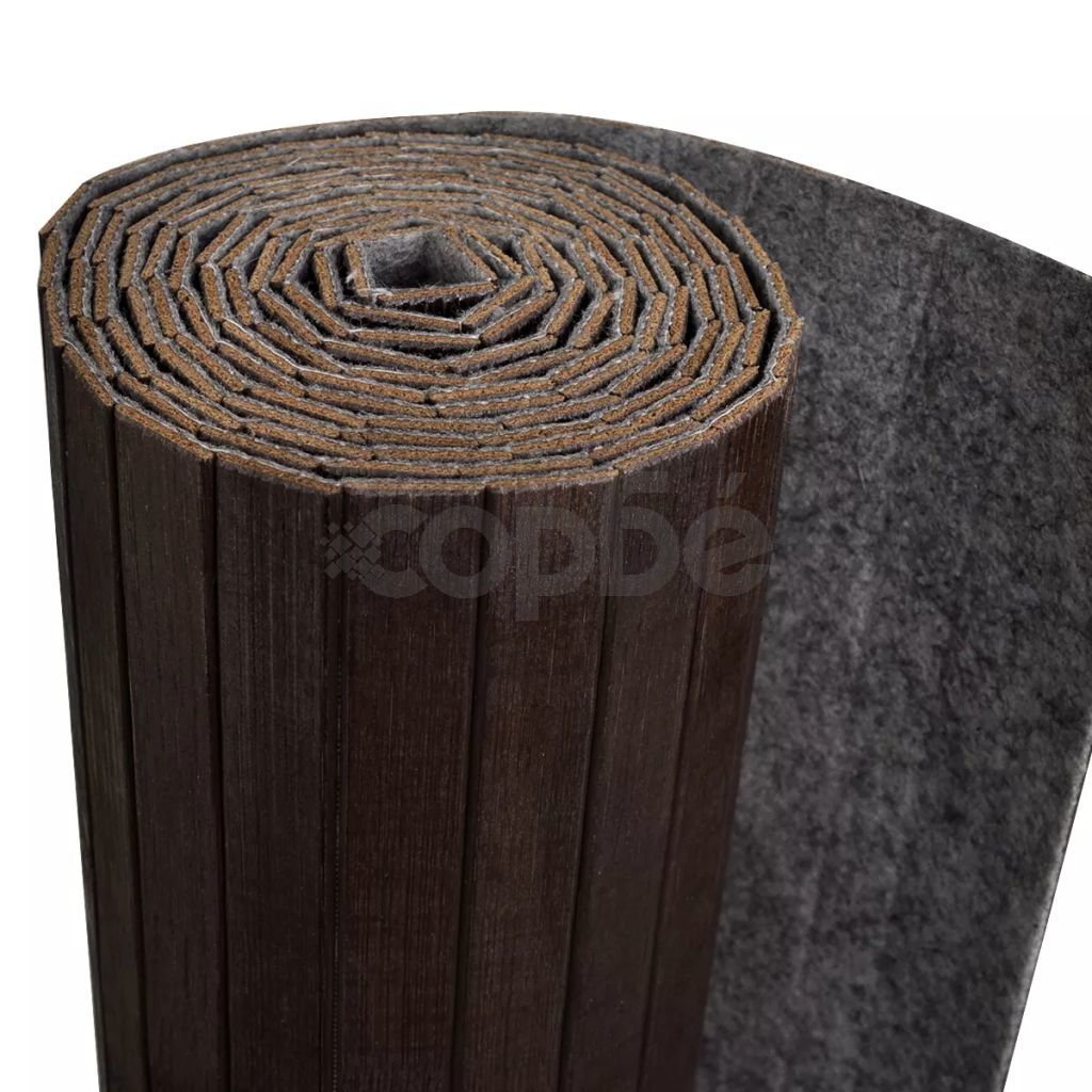 Параван за стая, тъмно кафяв бамбук, 250x165 см