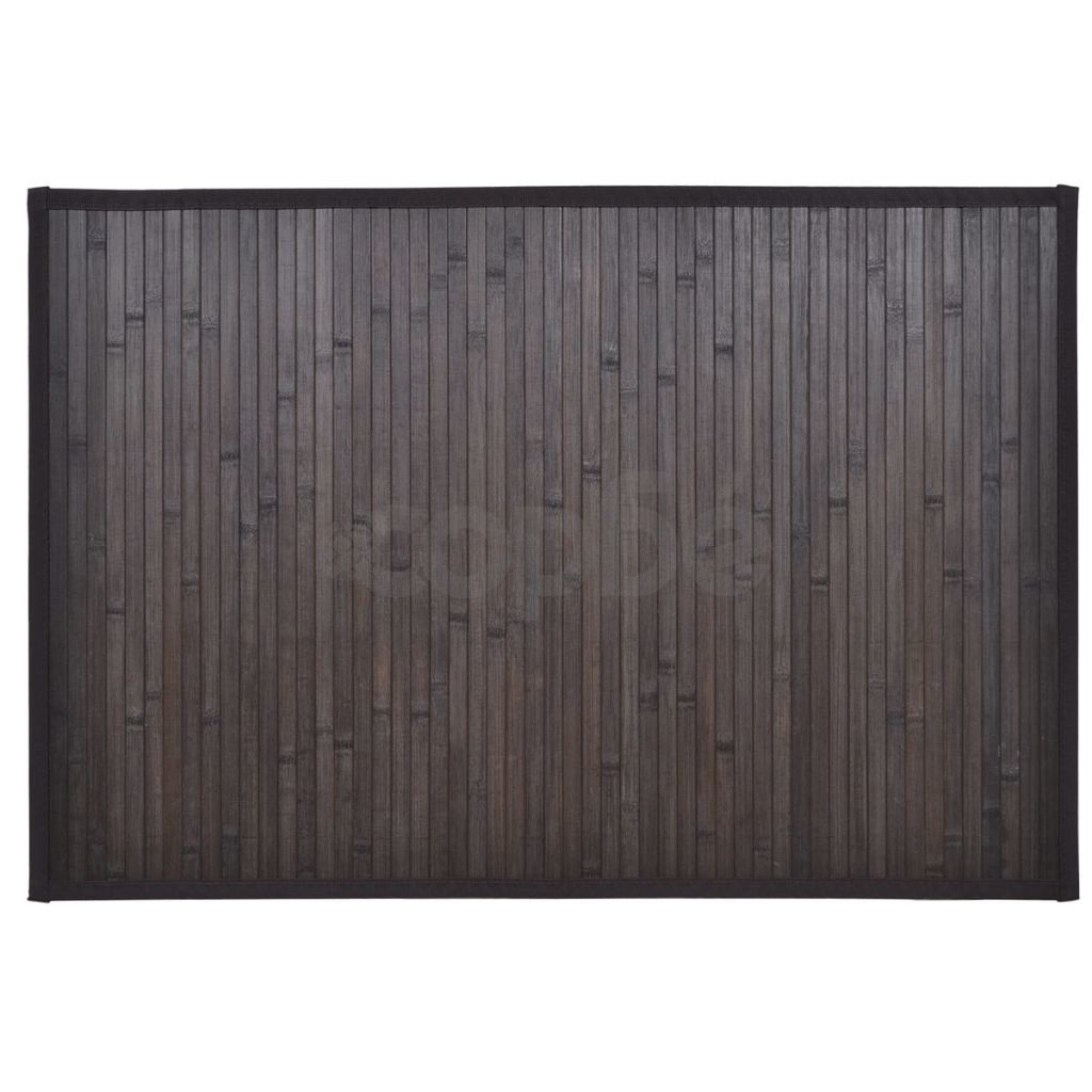 Бамбукова постелка за баня 40 x 50 см, тъмно кафява