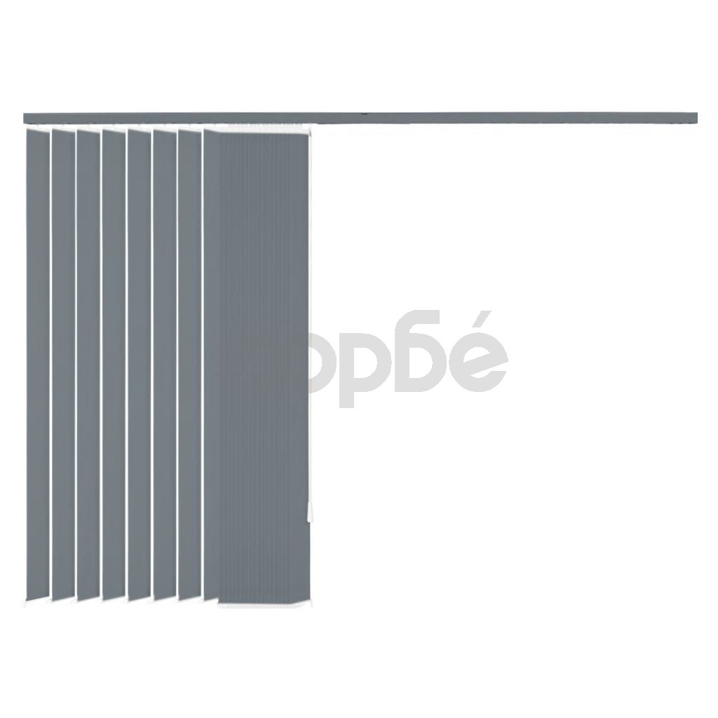 Вертикална щора, плат, 120x180 см, сива