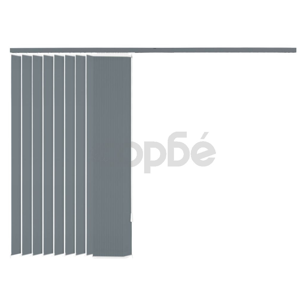 Вертикална щора, плат, 120x250 см, сива