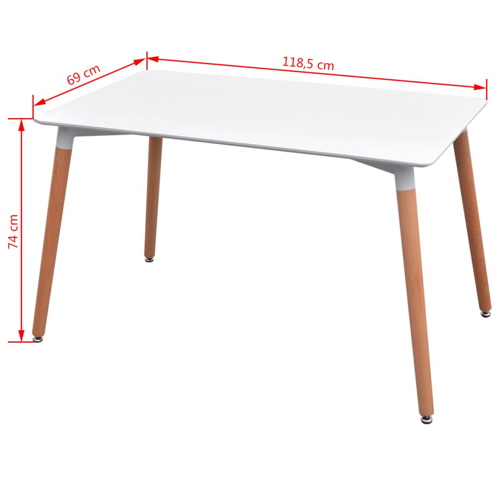 Трапезен комплект от 5 части, маса и 4 стола, бяло и тъмносиво