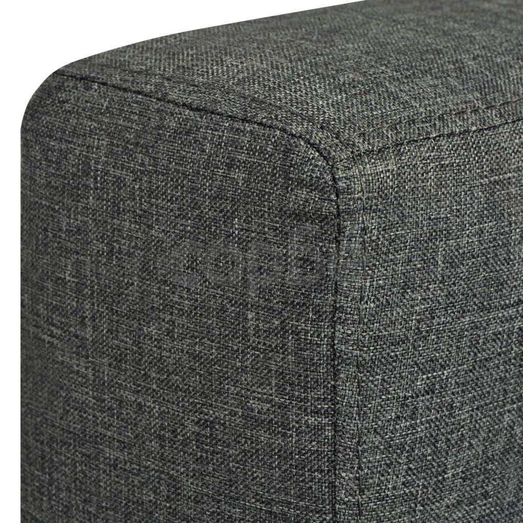 2-местен диван от плат, тъмно сиво