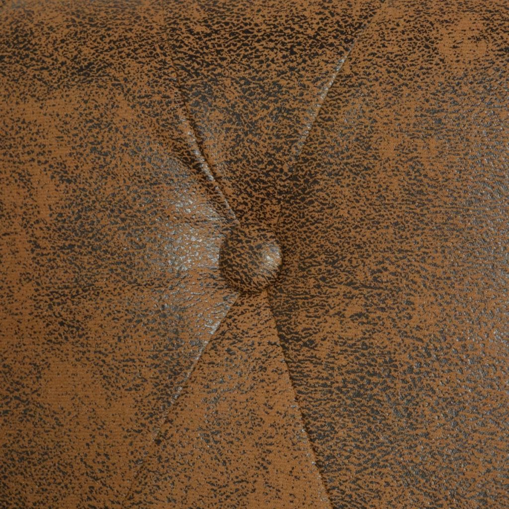 Честърфийлд 3-местен диван изкуствена кожа кафяв 