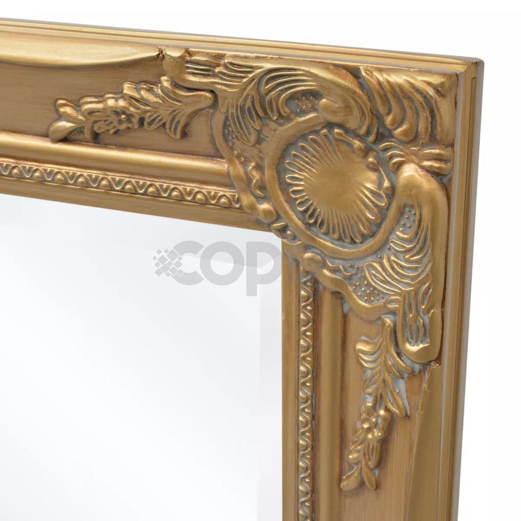 Стенно огледало, бароков стил 140х50 см, златисто