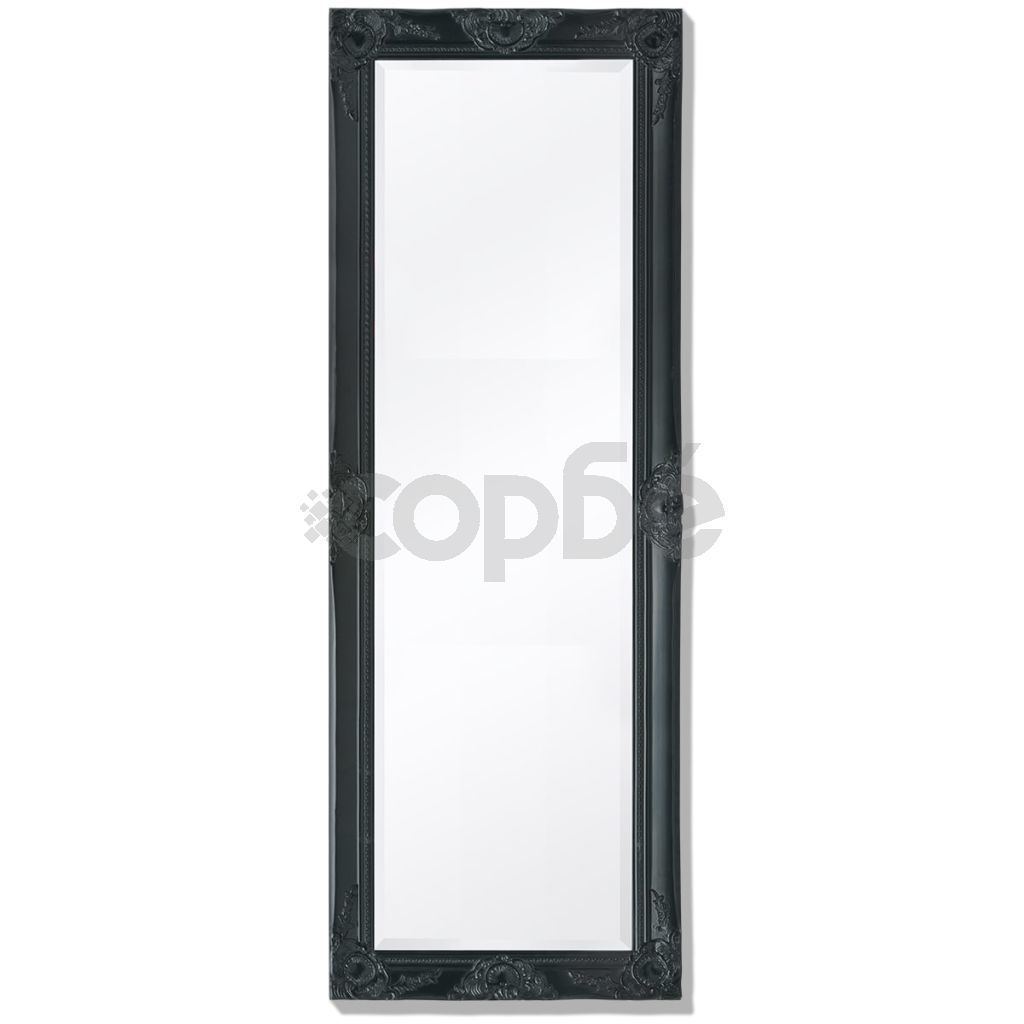 Стенно огледало, бароков стил 140 х 50 см, черно